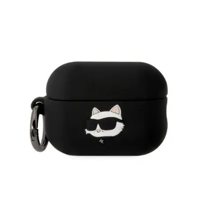 Silikonska maska AirPods Pro 2 Choupette Head 3D luksuzna otporna na udarce