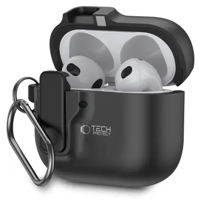 TECH-PROTECT SLIM HOOK FUTROLA S KUKOM ZA APPLE AIRPODS 4, CRNA