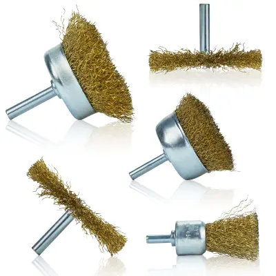 Set Četka Za Bušilicu – 5 Komada | Mjedena Žica, 1/4" Priključak