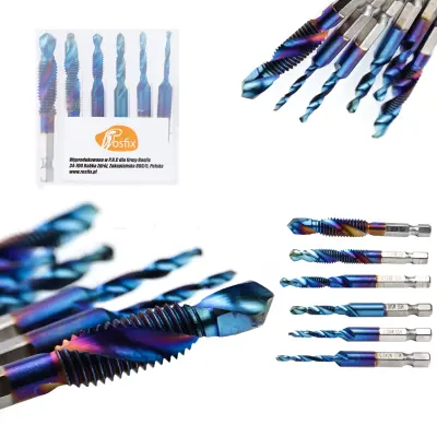 Set Svrdla Za Narezivanje M3-M8 – HSS Čelik, 6 Komada | Standardni Držač 1/4"