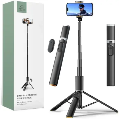 TECH-PROTECT L08S BLUETOOTH SJEVERNIŠTE ZA SELFIJE I TELEFON, STALAK, CRNA
