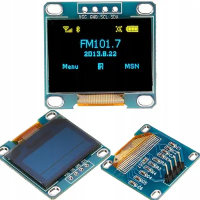 OLED Zaslon 0,96" SSD1306 – Niska Potrošnja Energije 0,08 W | I2C, 128x64, 3-5 V