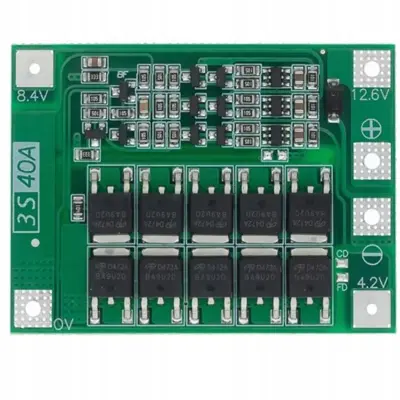Modul Punjenja Li-Ion 3S 40A – 12.6V | Zaštita Baterije, Balansiranje, 60x41x3.4mm