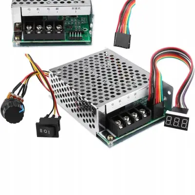 PWM DC Kontroler Motora 10-50V 40A – Promjena Smjera | Snaga 2000W, Prikaz, Kompaktne Dimenzije