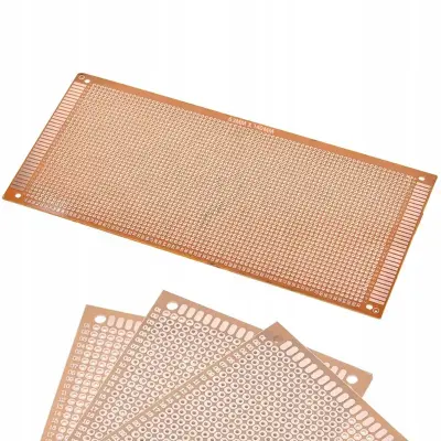 Univerzalna Prototipna Pločica 63x140 Mm – Jednostrana | THT Montaža, Raster 2,54 Mm