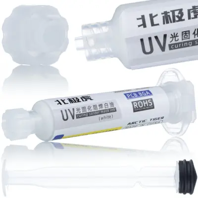 Bijela Soldermaska UV 10ml – Zaštita PCB, Brzo UV Stvrdnjavanje | Neprovodna, Trajna