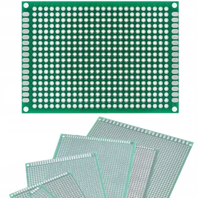 Univerzalna Prototipna Pločica 50x70 Mm – Dvostrana | Zeleni Soldermask, THT Montaža, 2,54 Mm Raster