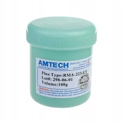 Za Lemljenje Amtech RMA-223-UV Flux – Visoka Kvaliteta, UV, Gel | 100g, Nehrđajući, Kompatibilan s BGA, IC, PCB