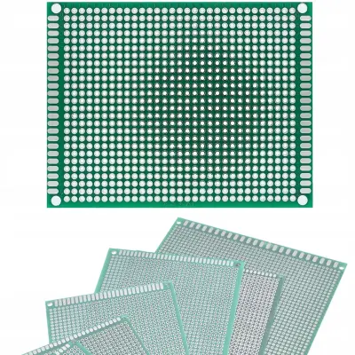 Univerzalna Prototipna Ploča 70x90 Mm – Dvostrana, Zeleni Soldermask | THT Montaža, Raster 2,54 Mm