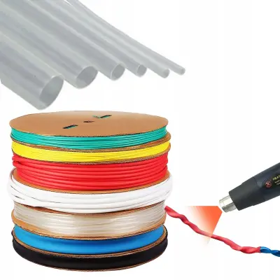 Termoskupljajuća Cijev Transparent 10mm 1m – Samogasivi | Promjer 5mm, Temperatura -30~125°C