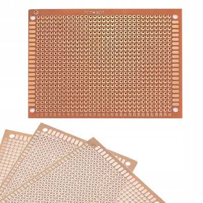 Univerzalna Prototipna Ploča 70x90 Mm – Jednostrana | THT Montaža, 2,54 Mm Raster