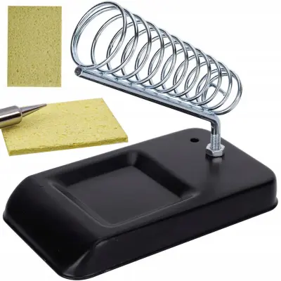Univerzalni Metalni Držač Za Lemilicu s Spužvom – 127.5 X 64 Mm | Stabilna Osnova
