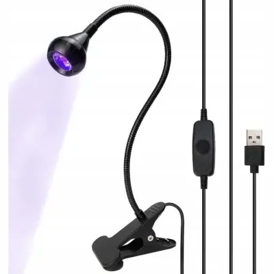 UV Lampa 3W – Utvrđivanje Soldermaske | Napajanje USB, 395-405nm, Metalni Klip