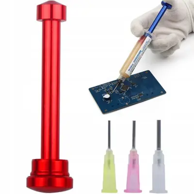 Metalni Dozator Fluxa s 3 Iglice – Precizno Doziranje | Aluminijska Legura, Ø14 Mm, 80 Mm