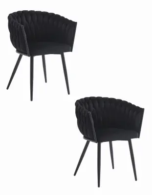 Stolica ORION – crni baršun x 2