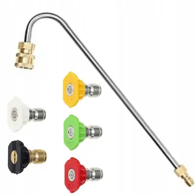 Mlaznica Set Za Visokotlačni Čistač – 5 Kutova + Lance 1/4" 34cm | Max 250 Bar, 60°C