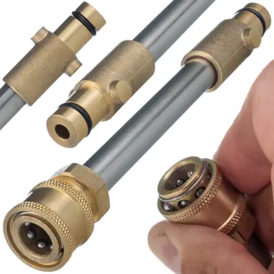 Adapter Za Koplje 1/4QRC-Gerni Bajonet – Kompatibilan s Nilfisk, Gerni, Husqvarna, Sthil | Max Tlak 2000 PSI