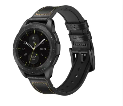 Silikonski i kožni remen za Galaxy Watch 3/5 Crna