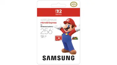 Nintendo Switch 2 Micro SD Card Samsung Mario Logo