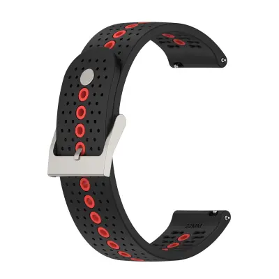 Suunto 9 Peak remen - prozračna silikonska narukvica za sat Crna+Narančasta