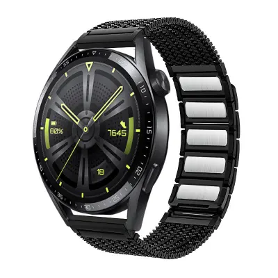 Vrhunska narukvica od nehrđajućeg čelika za Huawei GT3/GT4/Watch 3 Pro Crna