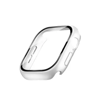 Srebrna PC futrola s kaljenim staklom za Apple Watch Srebrna