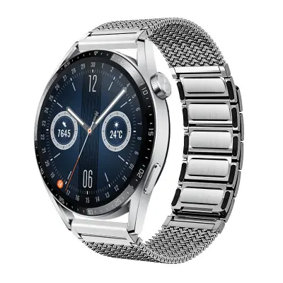 Vrhunska narukvica od nehrđajućeg čelika za Huawei GT3/GT4/Watch 3 Pro Srebrna
