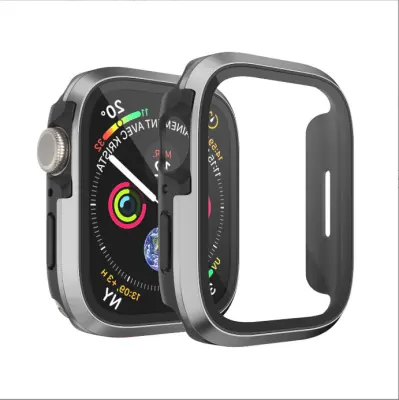 Futrola od aluminijske legure s kaljenim filmom za Apple Watch 10 Crna siva