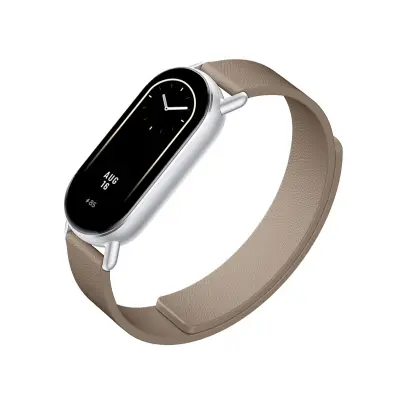 Kožna narukvica za Xiaomi Band 8/9 - Magnetska Smeđa