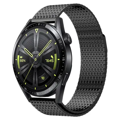 Vrhunski remen od nehrđajućeg čelika za Huawei Watch GT5/4/3/Pro Crna