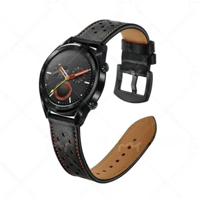 Vrhunska kožna narukvica za Huawei Watch GT1/2 (22 mm) Crna