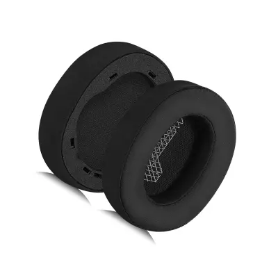 Zamjenski jastučići za uši za JBL LIVE 650BTNC, crno platno od ledenog svilenog platna, pakiranje od 2 komada Crna