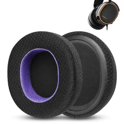 Prozračne jastučiće za uši za SteelSeries Arctis slušalice - Crna/Ljubičasta Crna