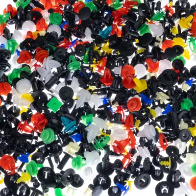 Set Univerzalnih Automobilskih Spojnica 1000 Kom – Višebojni | Plastični, Duljina 1-4 Cm