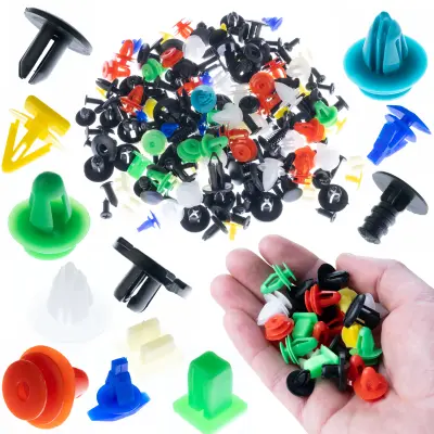 Set Univerzalnih Automobilskih Spojnica 200 Kom – Višebojni | Plastični, Duljina 1-4 Cm