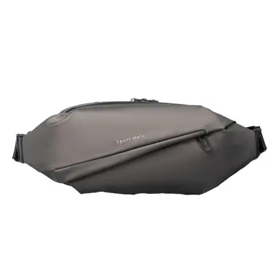 Sleek Grey Chest Bag - Compact & Versatile Crossbody Sling