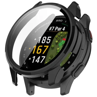 Garmin Approach S50 Zaštitna Futrola - PC & Kaljeno Staklo Crna
