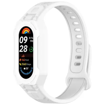 Univerzalni silikonski remen za Xiaomi Mi Band 9, 8, 7, 6, 5 Bijela