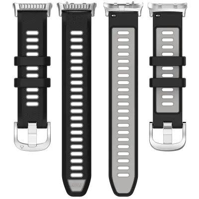 Stilski silikonski remen za Huawei Watch D2 Crna+Siva