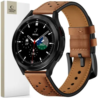 TECH-PROTECT KOŽNI ETUI ZA SAMSUNG GALAXY WATCH 4 5 6 7 FE SIVA