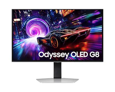Monitor SAMSUNG Odyssey G8 G81SF, LS27FG810SUXEN, 68, 6cm (27''), OLED, 240 Hz, srebrna, gaming