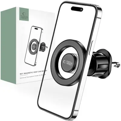 TECH-PROTECT N51 MAGNETIC ZA MAGSAFE MONTAŽU NA VENTILACIJSKU REŠETKU, CRNA ZA IPHONE 13 14 15