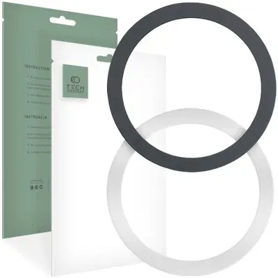 TECH-PROTECT MAGMAT ZA MAGSAFE PRSTEN, PAKIRANJE OD 2 KOMADA, CRNA I SREBRNA ZA IPHONE