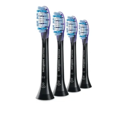 Philips Sonicare™ G3 Premium četkice za njegu desni, pakiranje od 4, crne HX9054/33