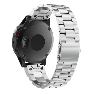 Srebrni remen za sat s brzim otpuštanjem za Garmin Fenix 6X - 26 mm Srebrna