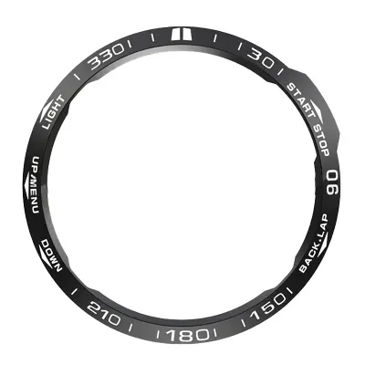 Stilski crni umetak okvira za Garmin Fenix 6X seriju Crna