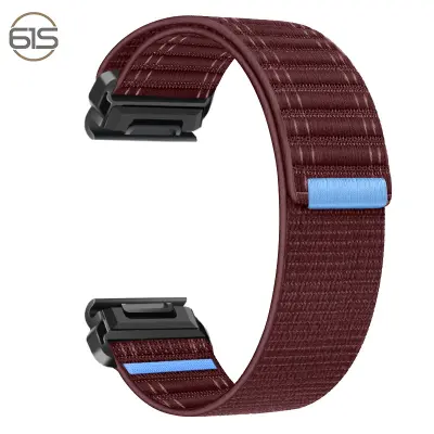 22 mm najlonski remen za sat za Garmin Fenix 8/567X/pro/Epix 935/965 Tamnocrvena