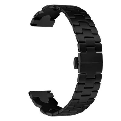 Remen od nehrđajućeg čelika s leptir kopčom 22 mm za Samsung Galaxy Watch, Huawei seriju Crna