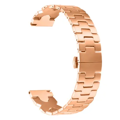Remen od nehrđajućeg čelika s leptir kopčom 22 mm za Samsung Galaxy Watch, Huawei seriju Ružičasto zlato