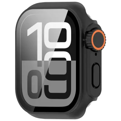 Zaštitna futrola za Apple Watch - Tvrdi PC i kaljeno staklo Crna